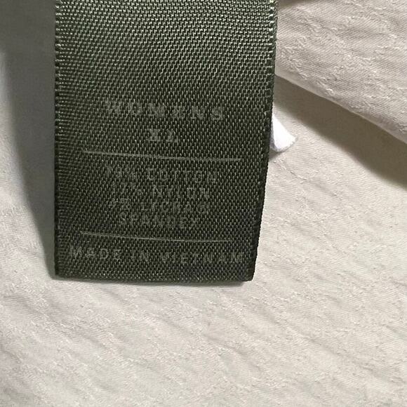 Rei XL Womens UPF Button Snaps Stretchy Long Sleeve Pale Yellow Activewear Shirt - Picture 12 of 13